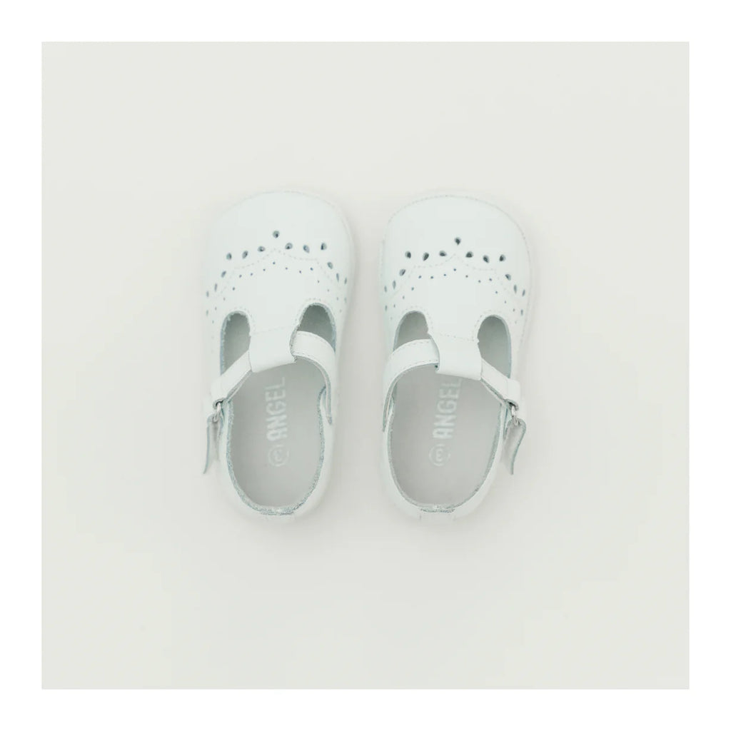 Birdie Leather T-Strap Mary Jane (Baby) White 2945