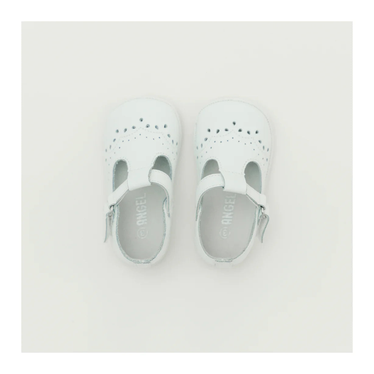 White Birdie Leather T-Strap Mary Jane Shoe