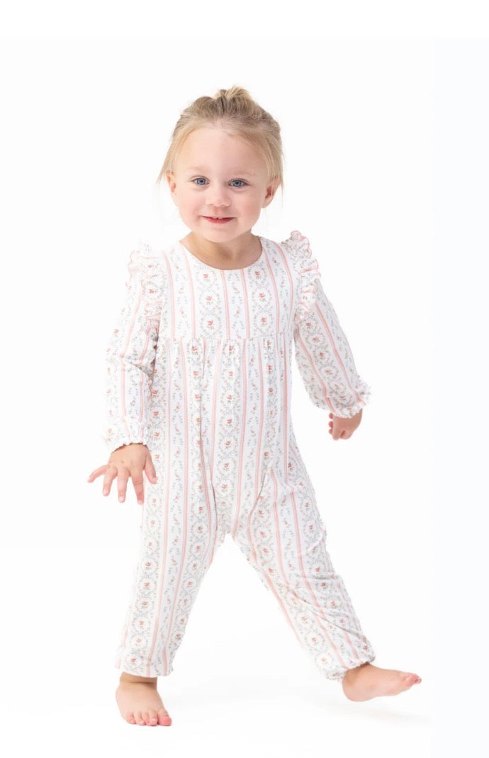 Long Sleeve Petal Ruffle Romper