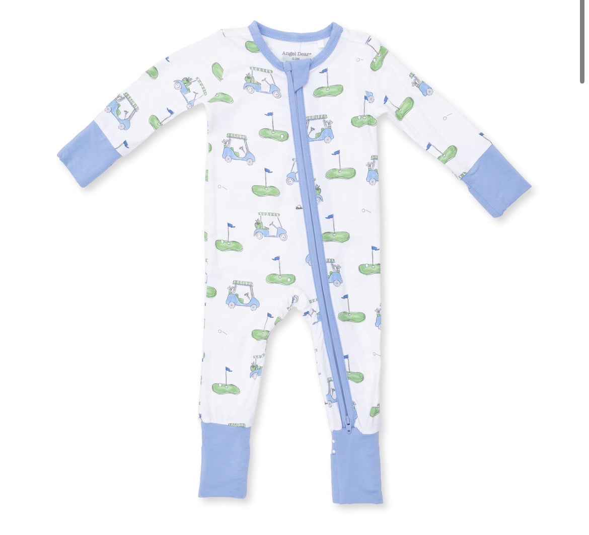 Golf Carts Blue Convertible Romper