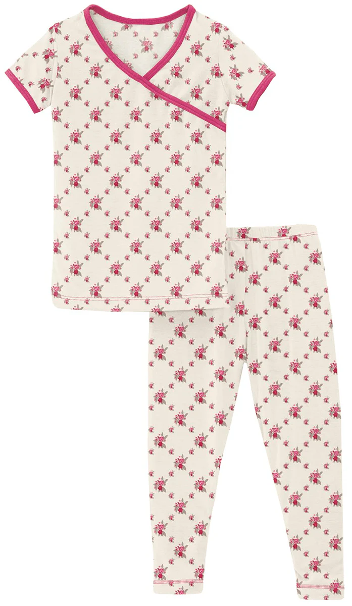 Short Sleeve Kimono Pajama Set