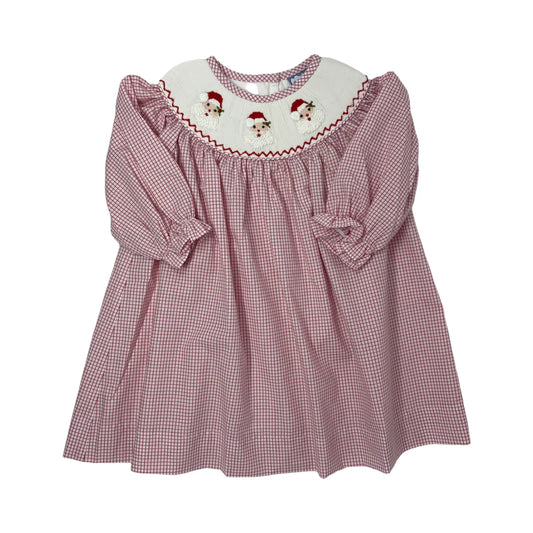 Santa Smocked Bishop Dress