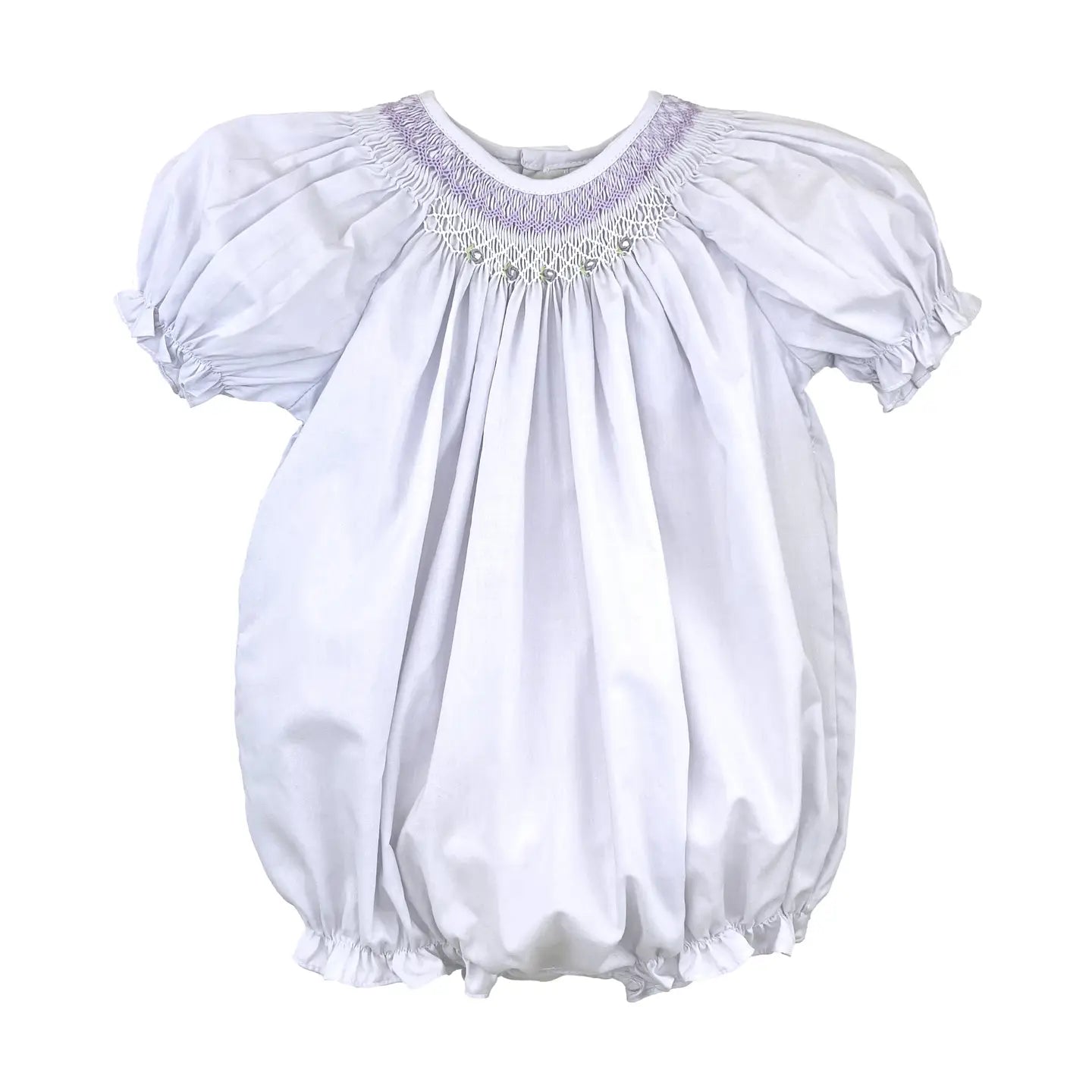 Lavender Bishop Smocked Heirloom Bubble
