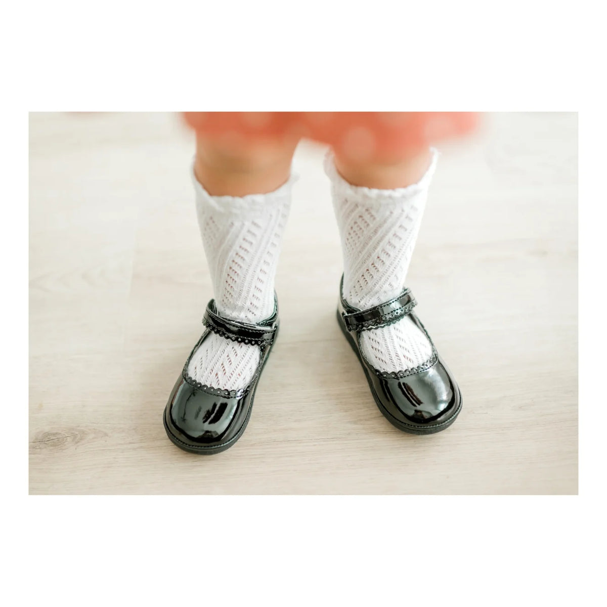 Black Cara Scalloped Mary Jane (Baby)