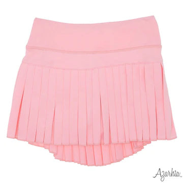 Solid Pink Mini Pleated Skort