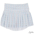 Grand Blue Flowers Mini Pleat Skort