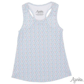 Grand Blue Flowers Printed Tank