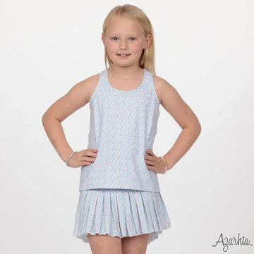 Grand Blue Flowers Printed Tank