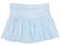Blue Gingham Gathered Skort