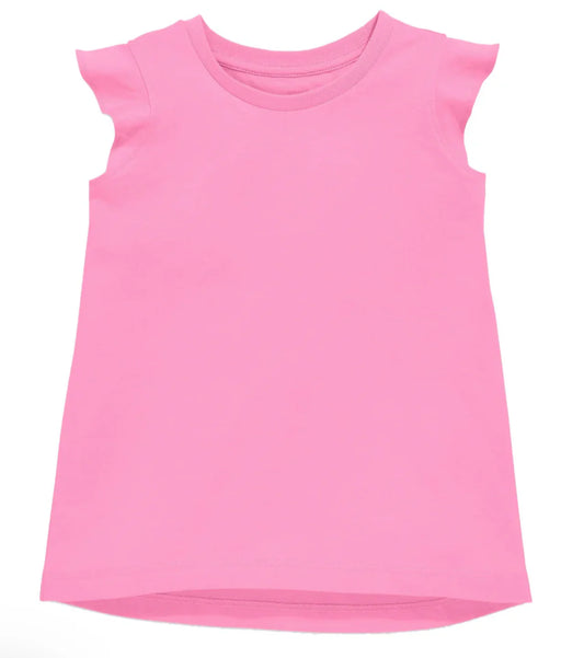 Solid Pink Ruffle Shirt