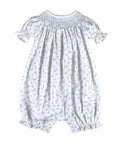 Blue Mia Floral Smock Bishop Bubble