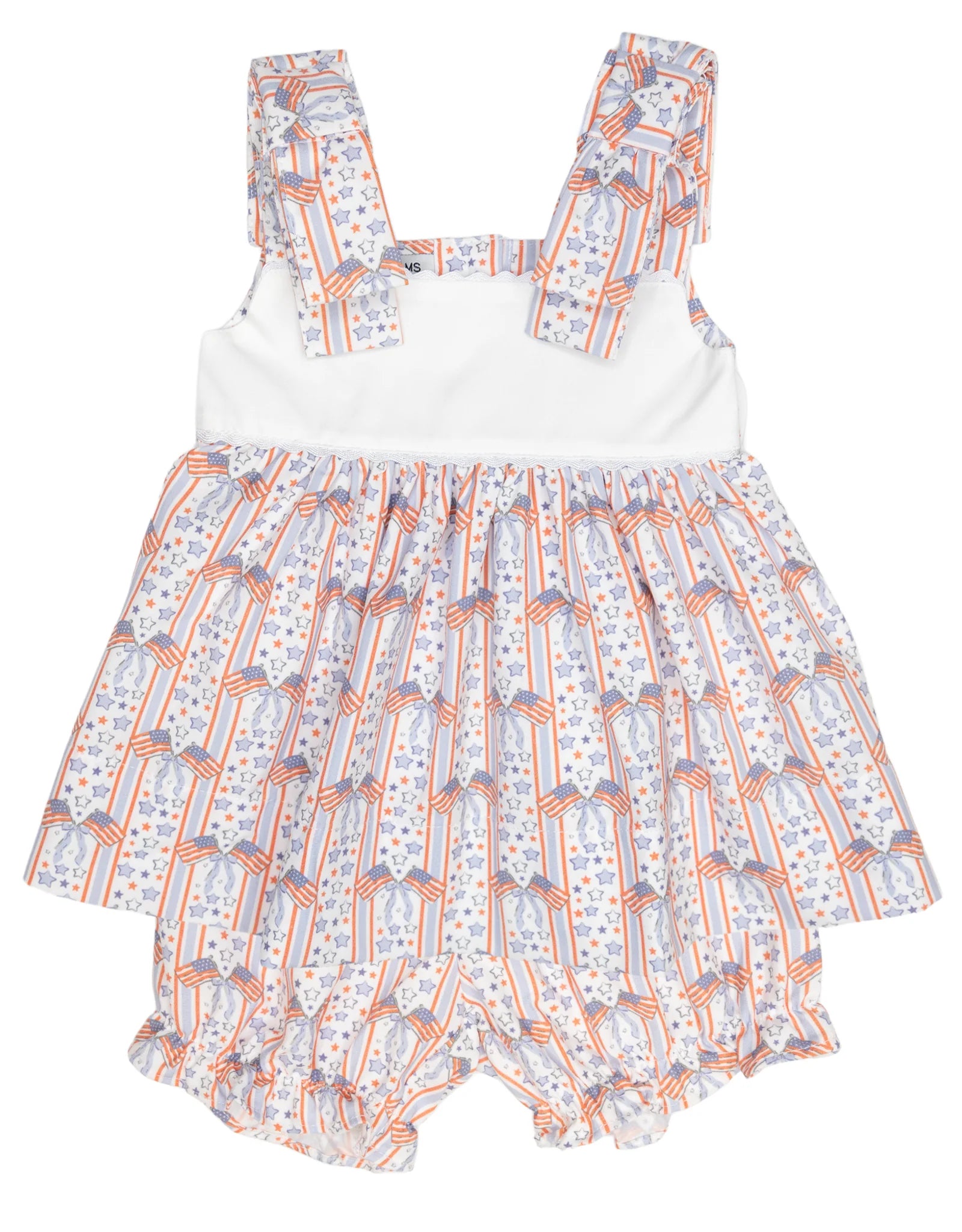 Patriotic Bow Shoulder Bloomer Set