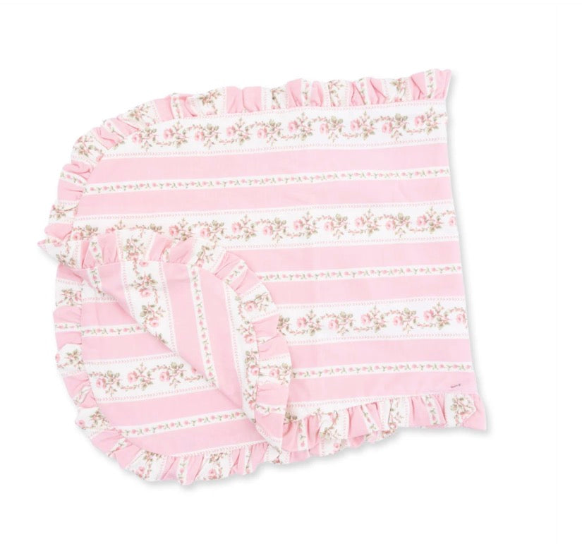 Antoinette Stripe Ruffle Burp Cloth