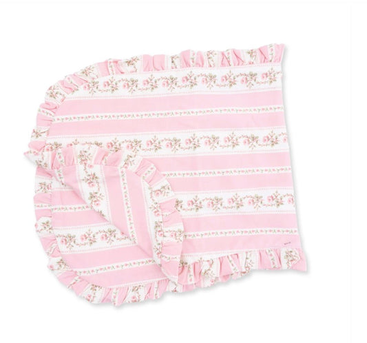 Antoinette Stripe Ruffle Burp Cloth