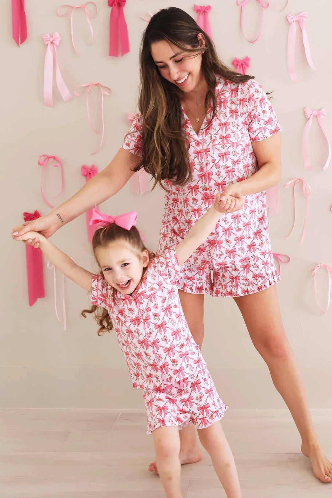 Bow Besties Two Piece Short Lounge Set