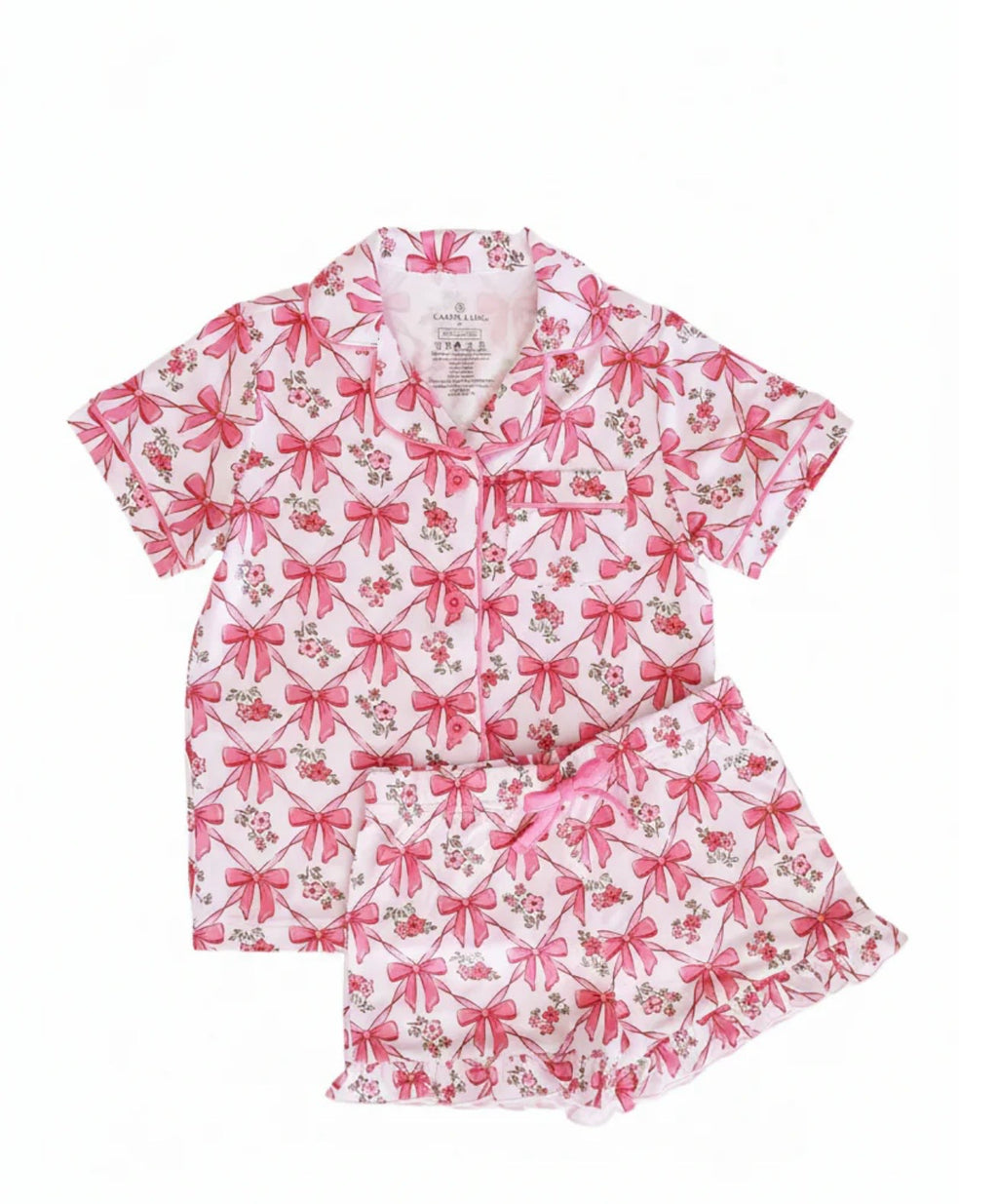 Bow Besties Two Piece Short Lounge Set