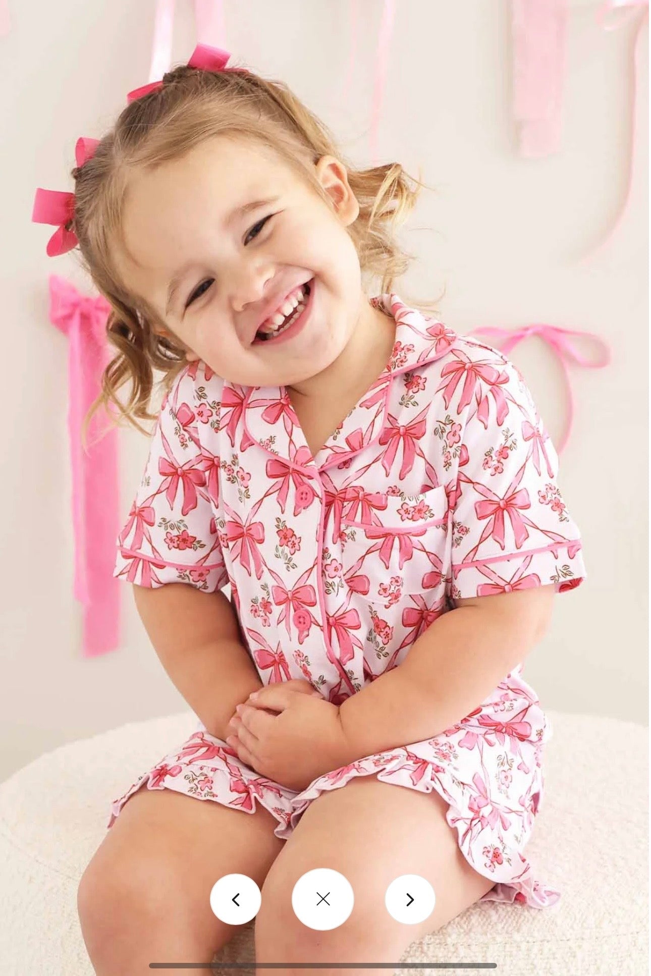 Bow Besties Two Piece Short Lounge Set