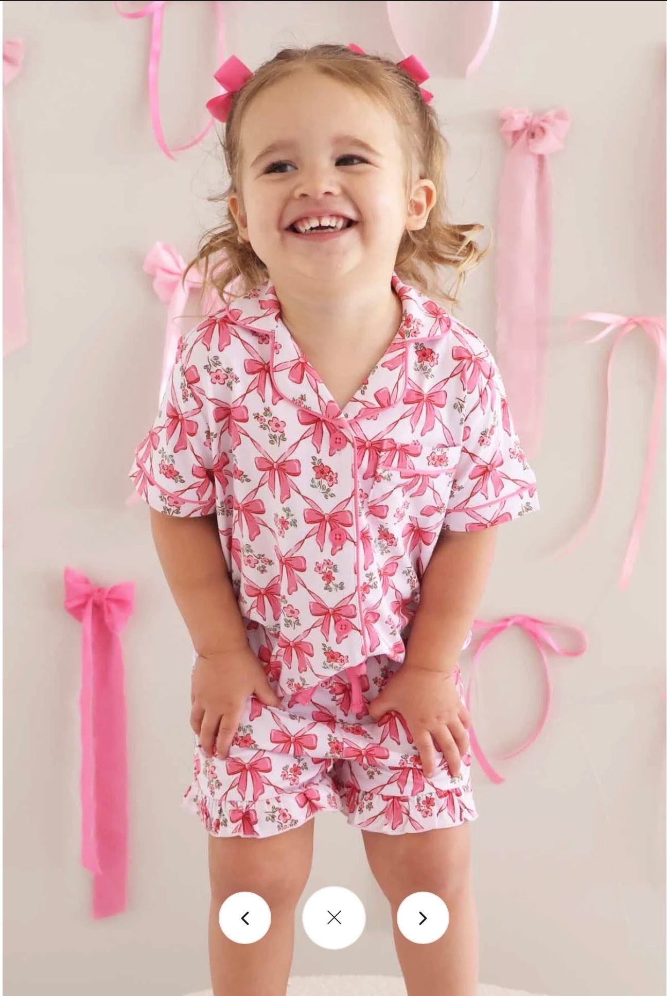 Bow Besties Two Piece Short Lounge Set