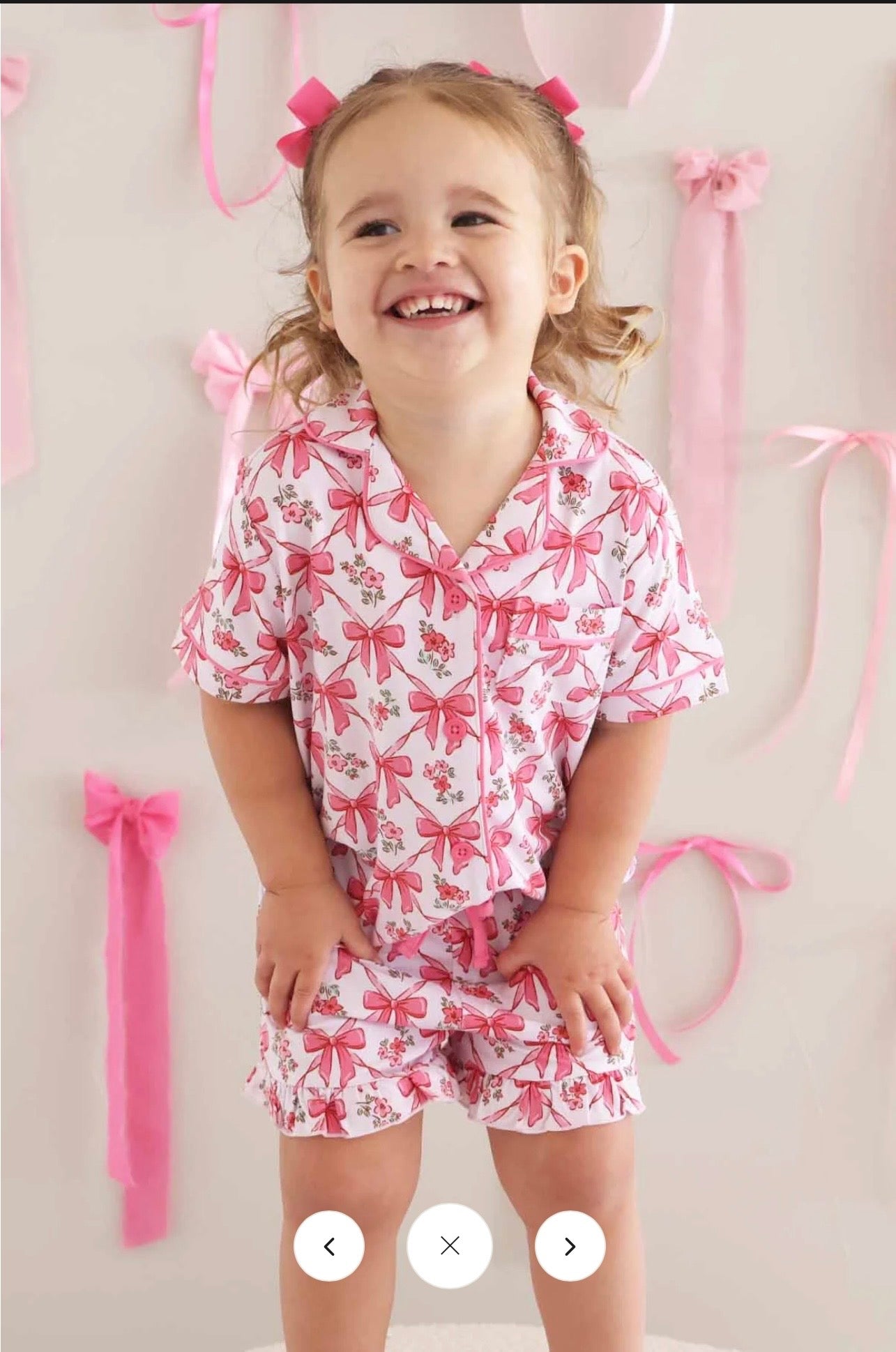 Bow Besties Two Piece Short Lounge Set