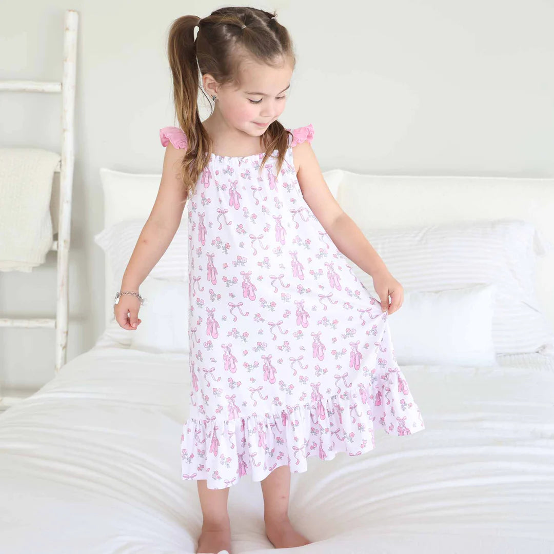 Ballet Dreams Full Length Ruffle Nightgown