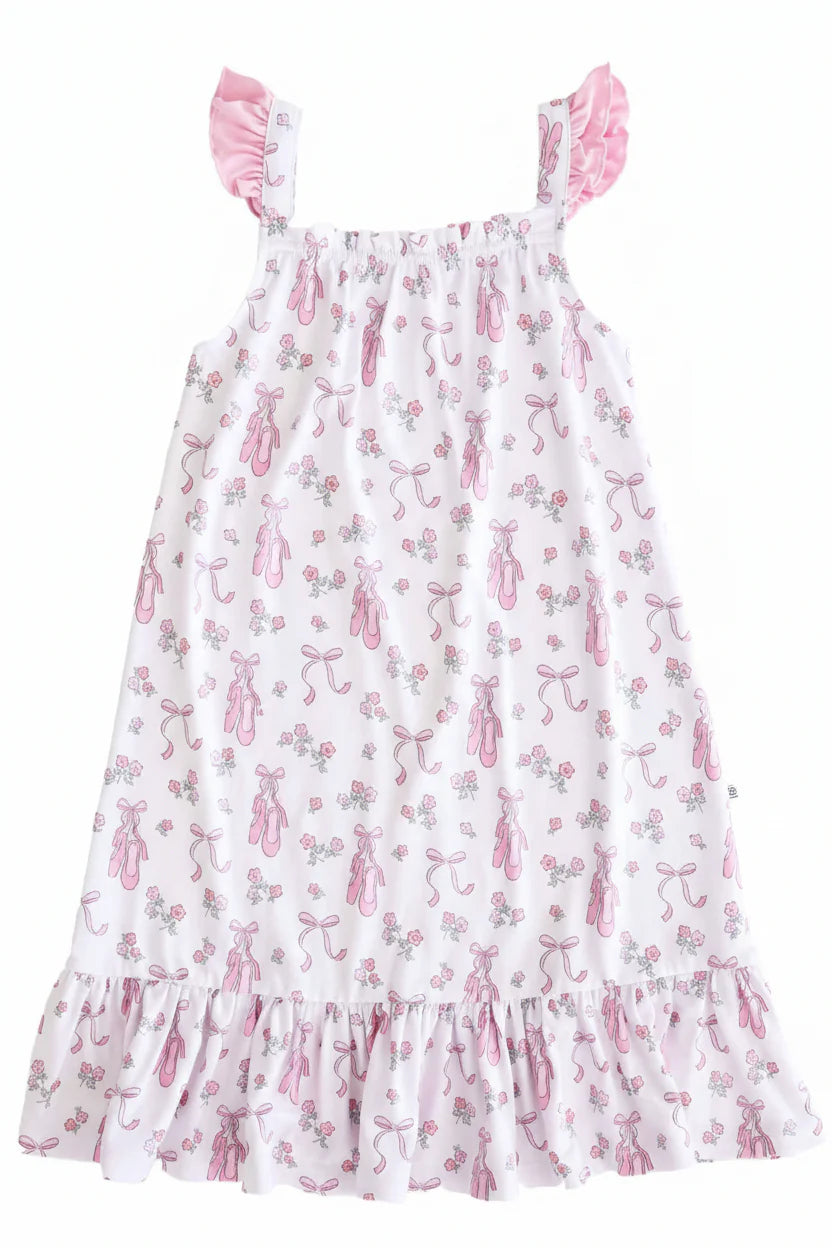 Ballet Dreams Full Length Ruffle Nightgown