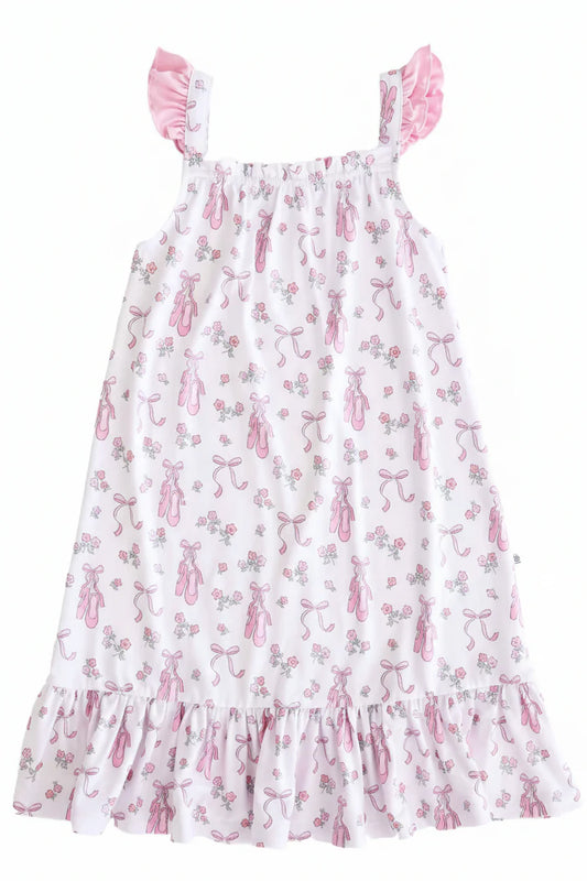 Ballet Dreams Full Length Ruffle Nightgown