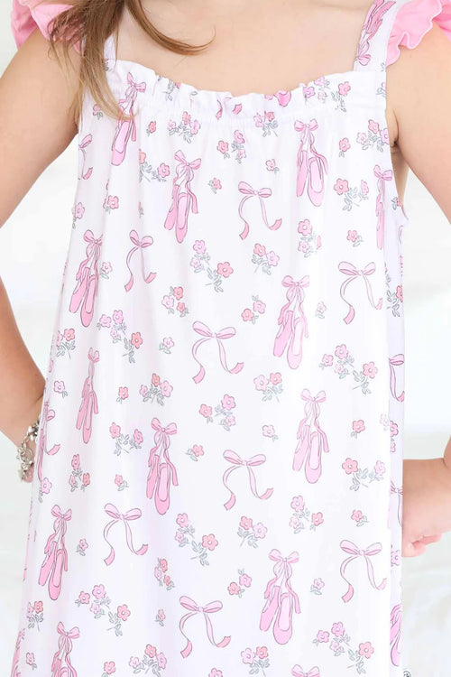 Ballet Dreams Full Length Ruffle Nightgown