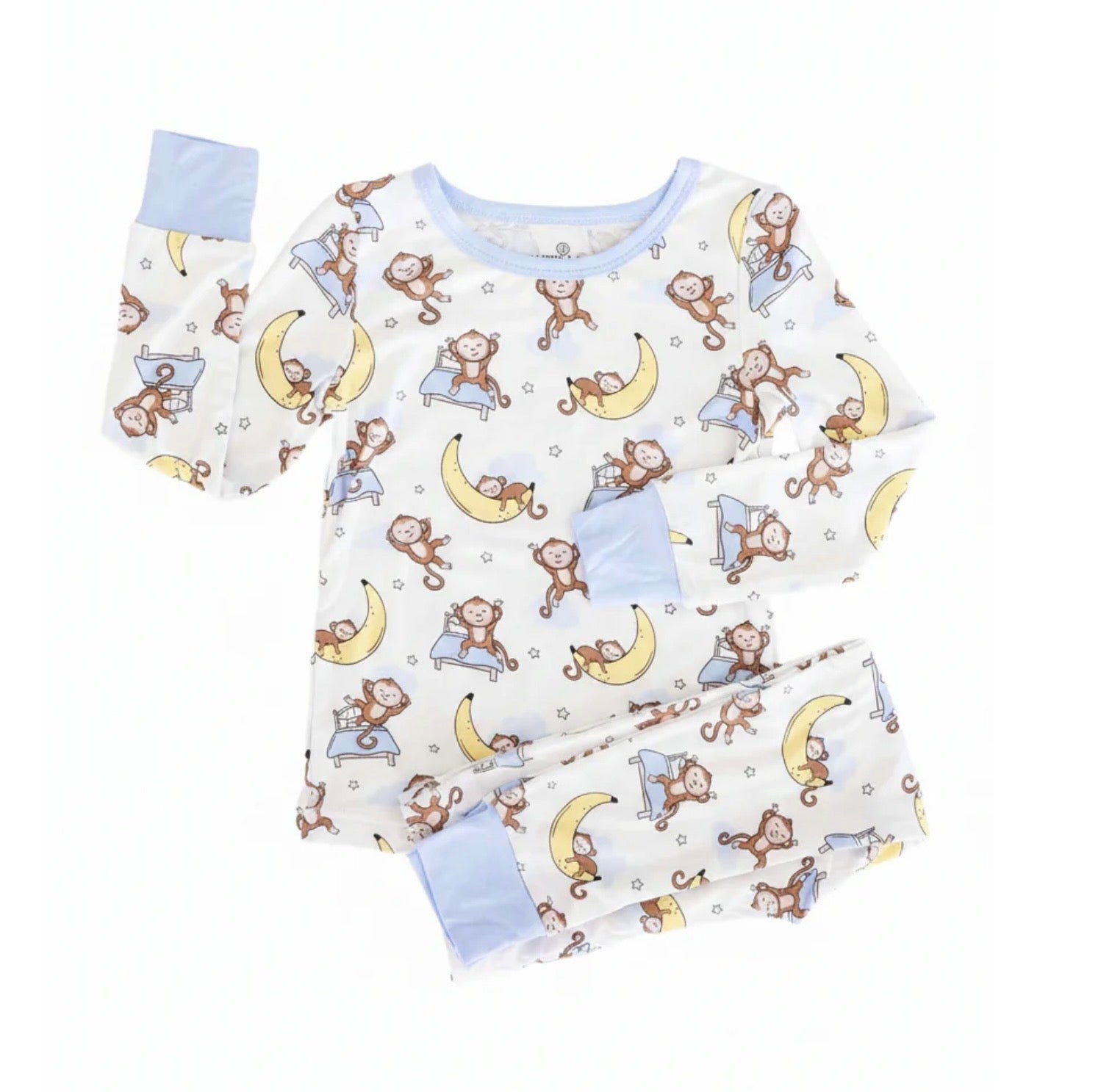 Monkey See, Monkey Snooze Two Piece Pajama Set