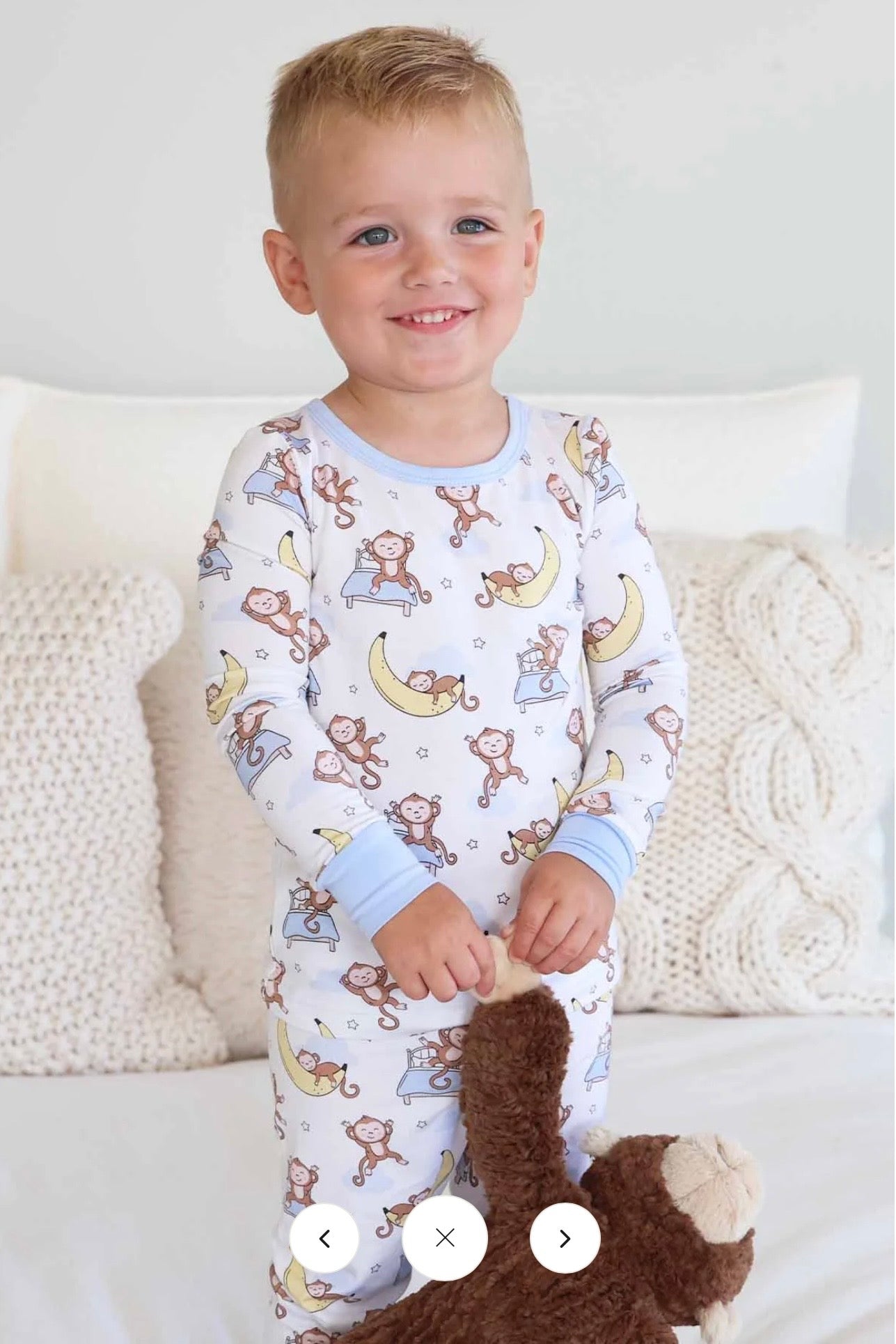 Monkey See, Monkey Snooze Two Piece Pajama Set