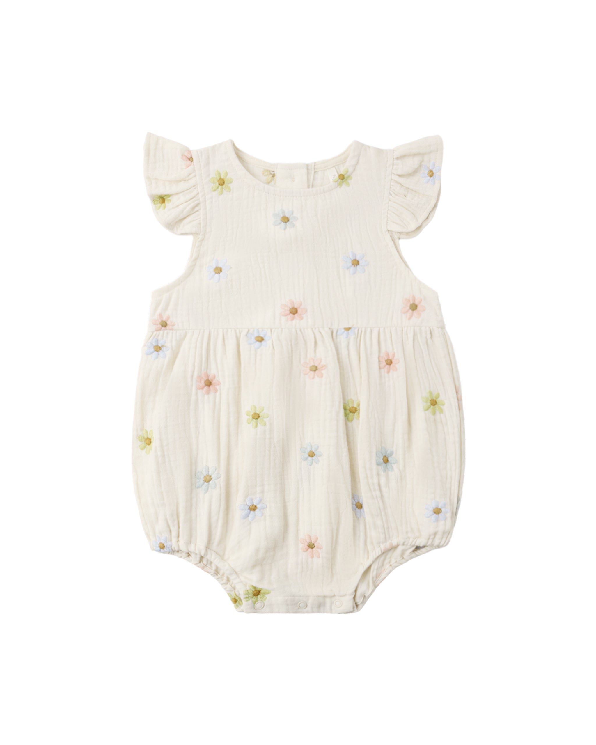 Amelia Romper Embroidered Daisies