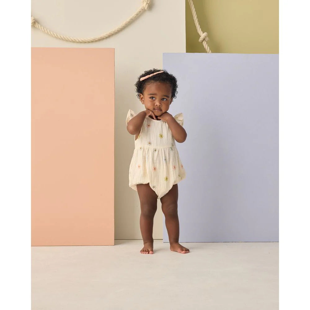 Amelia Romper Embroidered Daisies