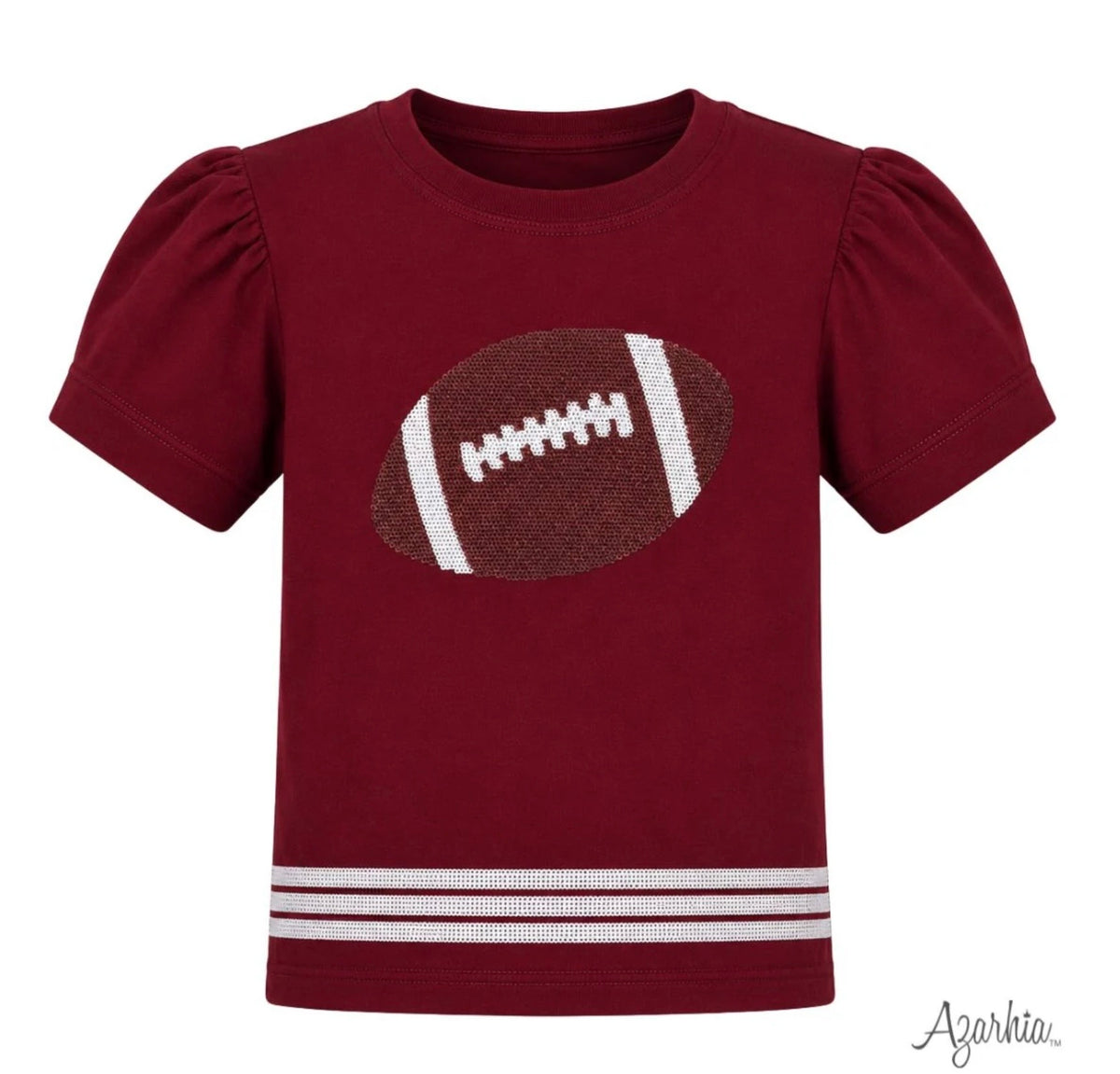 Maroon Sequin Football Shirt