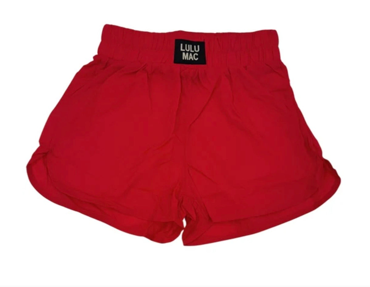 Red Lulu Mac Solid Short