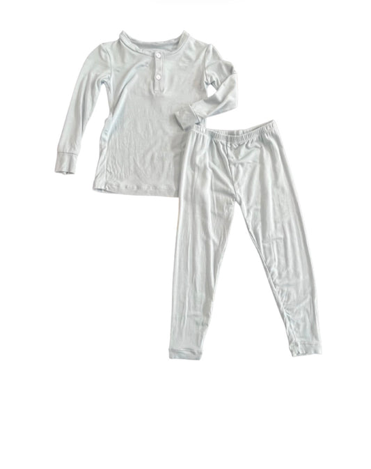 Jade Solid LS Henley Pajama Set