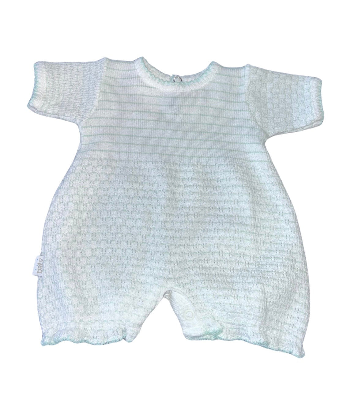 Mint Paty Knit Straight Hem Bubble