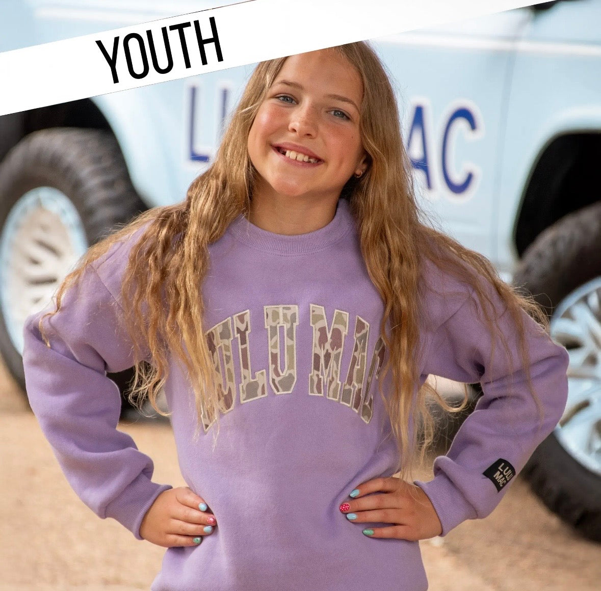 Lavender Camo Lulu Mac Sweatshirt