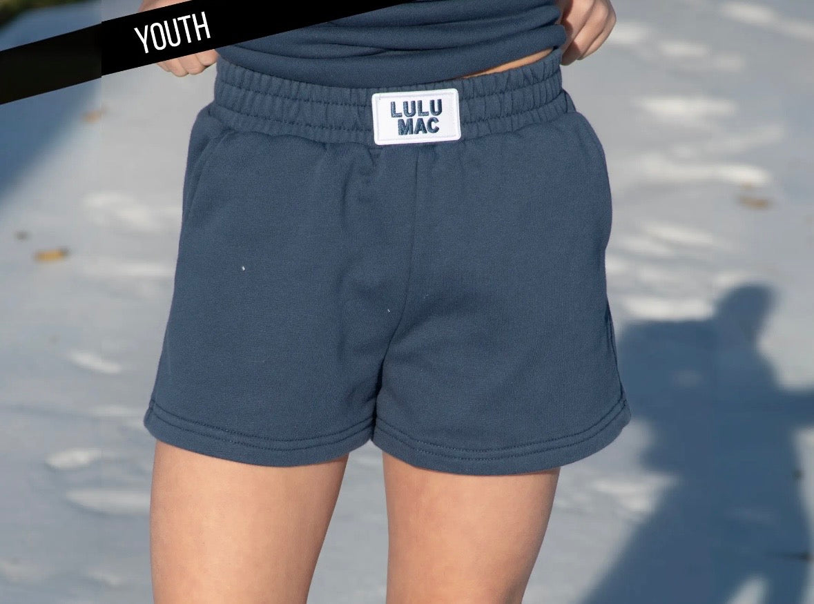 Navy Terry Cloth Lulu Mac Short