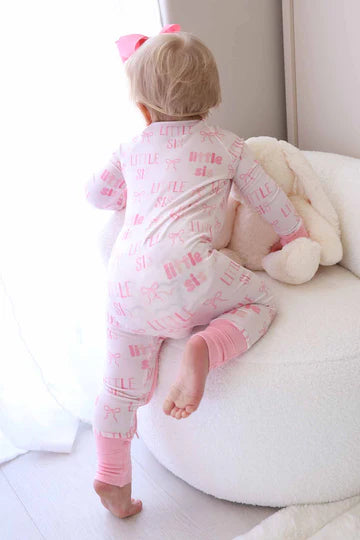LITTLE SIS CONVERTIBLE ZIP ROMPER