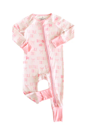 LITTLE SIS CONVERTIBLE ZIP ROMPER