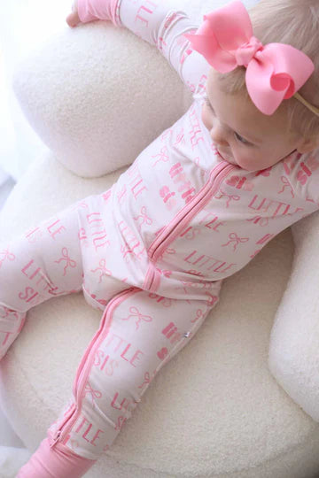 LITTLE SIS CONVERTIBLE ZIP ROMPER