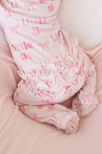 LITTLE SIS RUFFLE ZIPPER FOOTIE