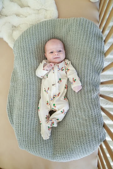 LITTLE MALLARD BAMBOO ZIPPER FOOTIE