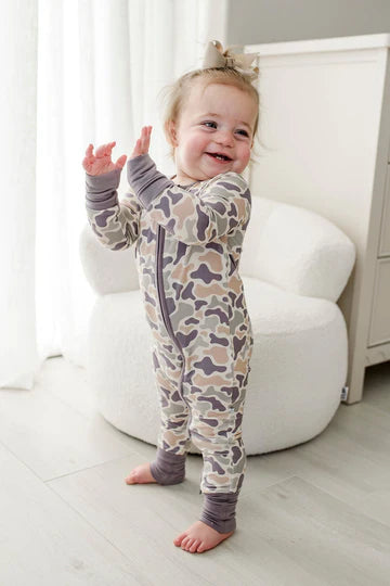 CAMO CUTIE CONVERTIBLE BAMBOO ZIP ROMPER