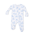 Puppy Toile Blue Footie