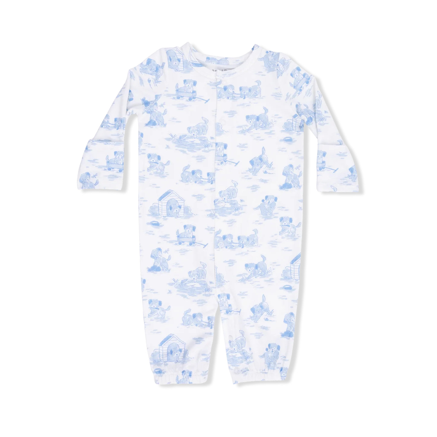 Puppy Toile Blue Convertible Gown