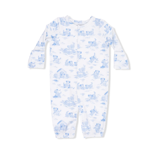 Puppy Toile Blue Convertible Gown