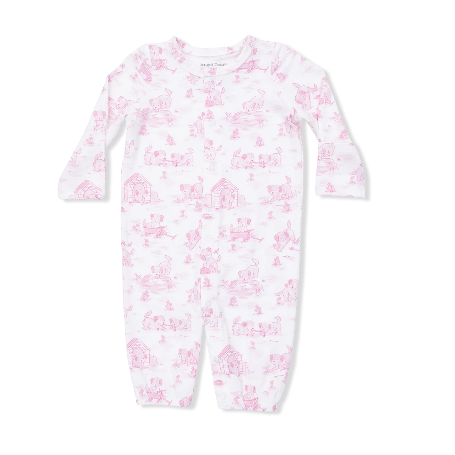 Puppy Toile Pink Convertible Gown