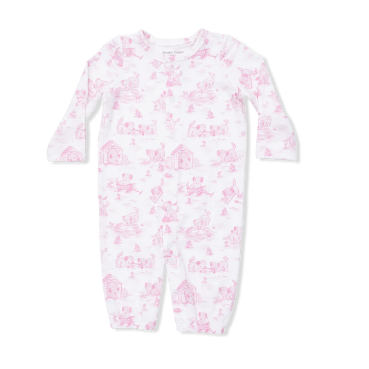 Puppy Toile Pink Convertible Gown
