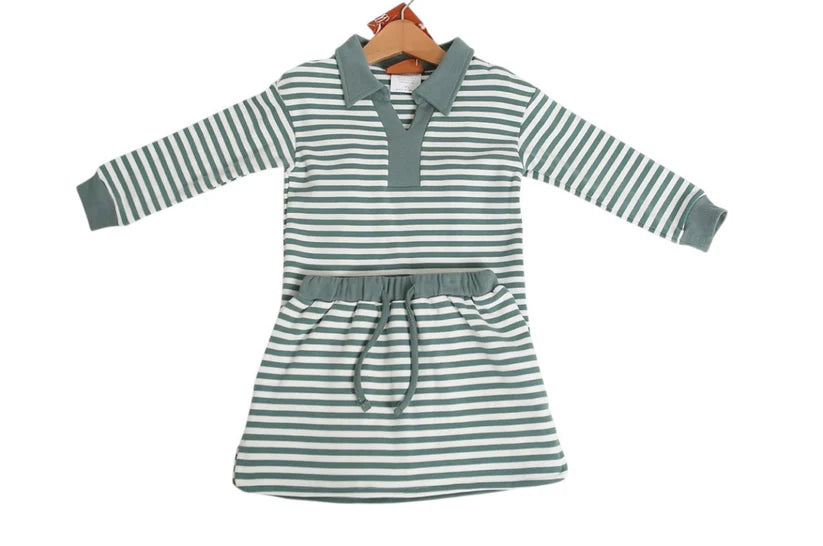 Green Stripe Isabelle Skort Set