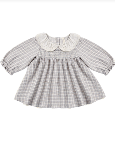 CALLIE GIRLS DRESS BLUE GINGHAM